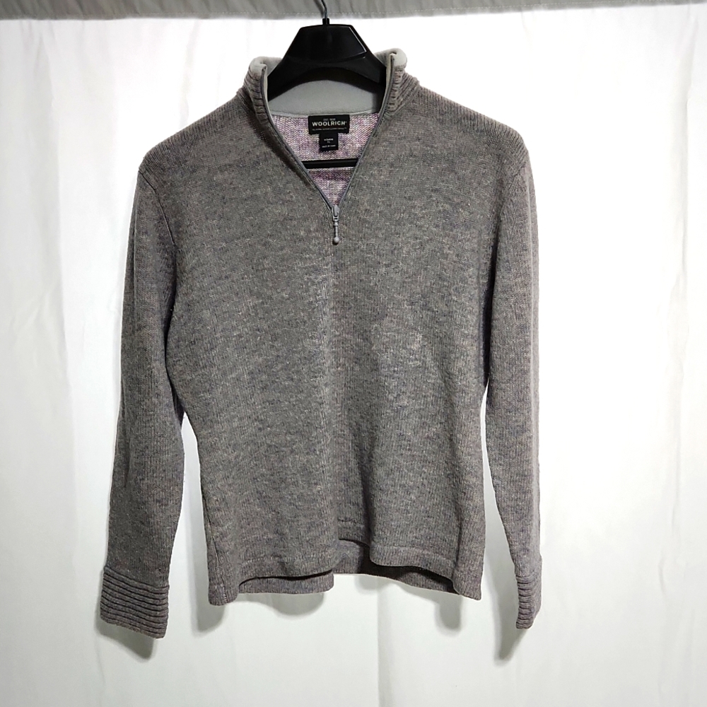 Woolrich gray sweater XL with half zipper